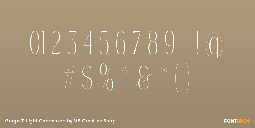 Gorga T Light Condensed Font Poster #4