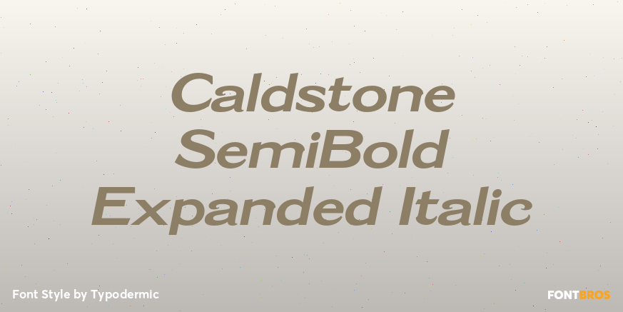 Caldstone SemiBold Expanded Italic Poster