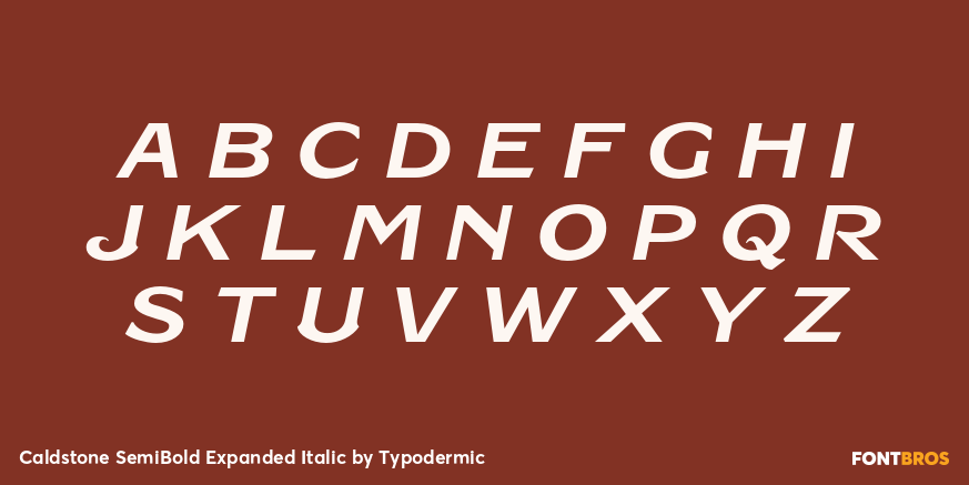 Caldstone SemiBold Expanded Italic Font Poster #2