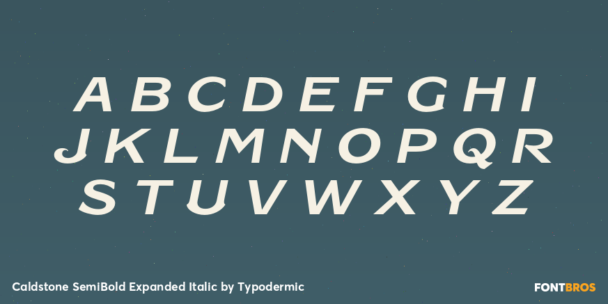Caldstone SemiBold Expanded Italic Font Poster #1