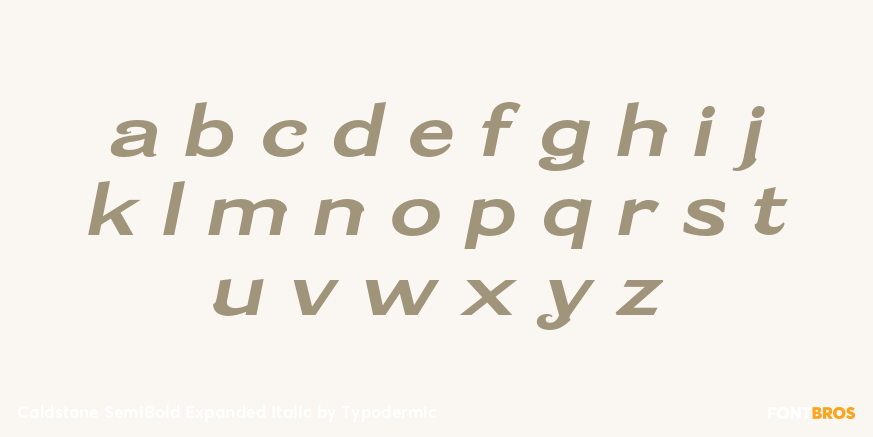 Caldstone SemiBold Expanded Italic Font Poster #1