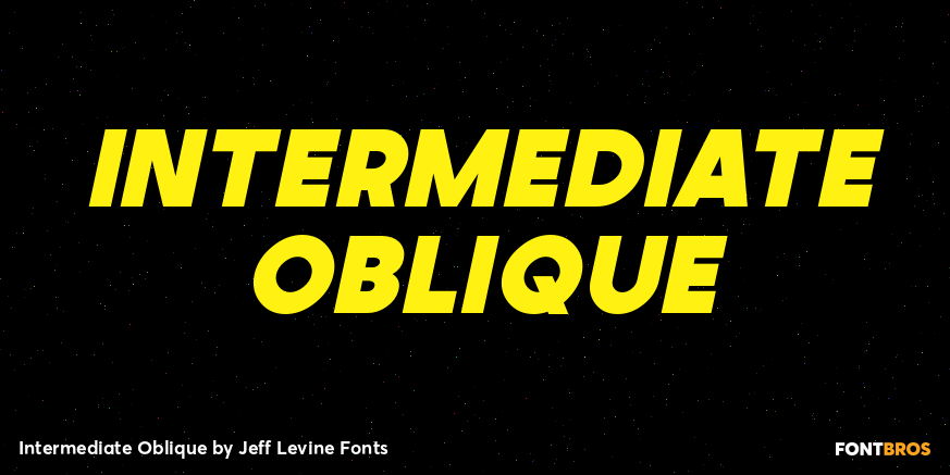 Intermediate Oblique Font Poster #1