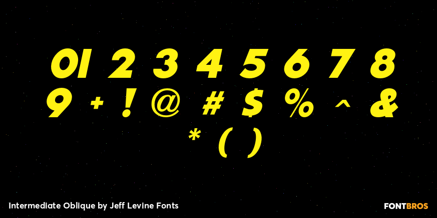 Intermediate Oblique Font Poster #4