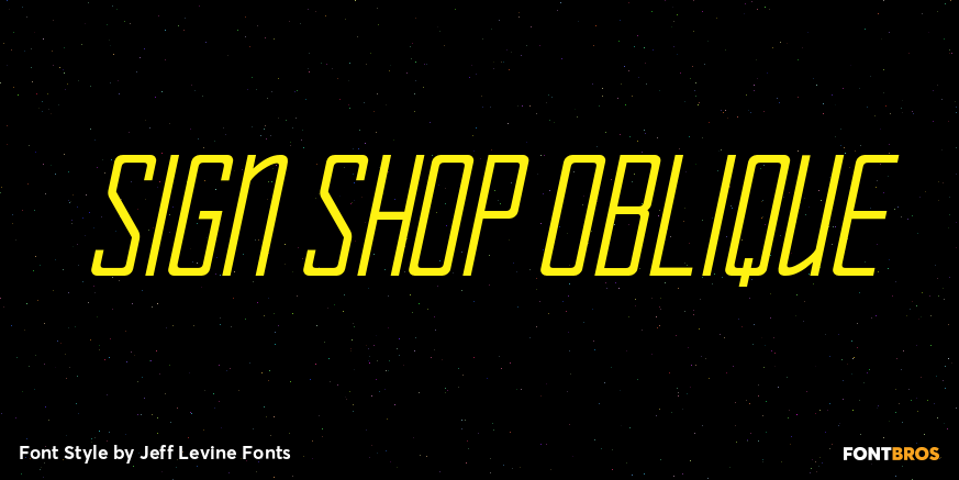 Sign Shop Oblique Font Poster #1