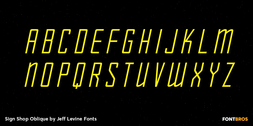 Sign Shop Oblique Font Poster #2