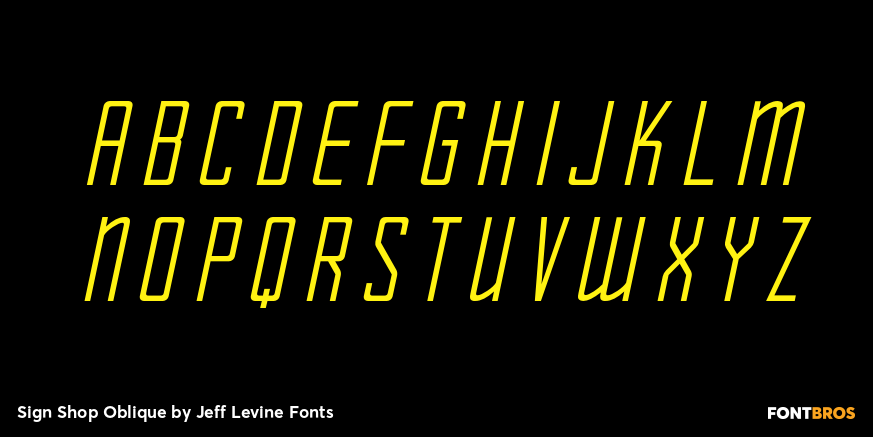 Sign Shop Oblique Font Poster #3