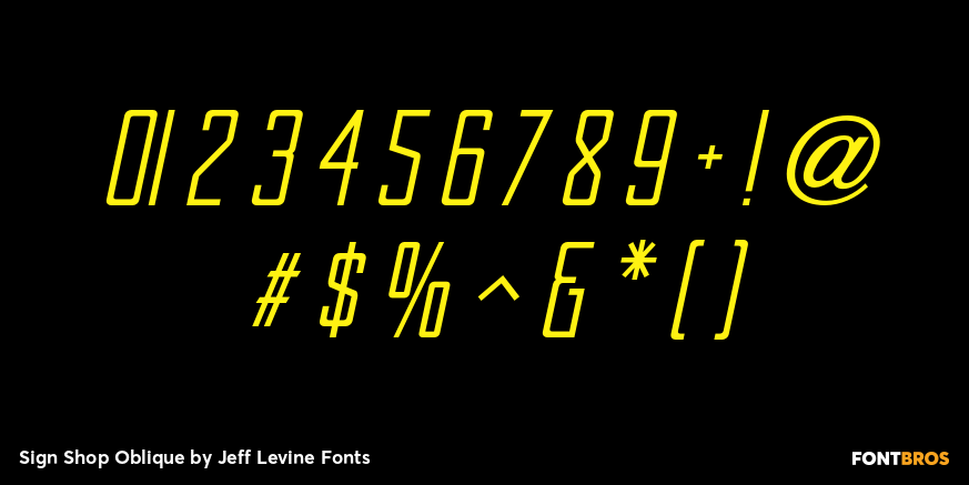 Sign Shop Oblique Font Poster #4