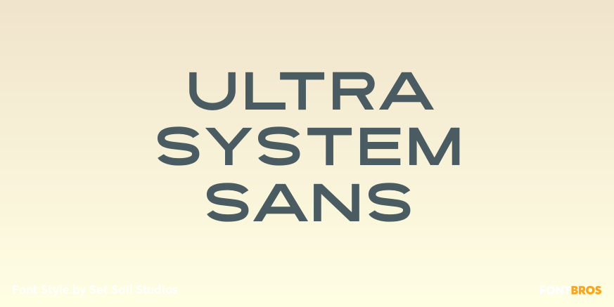 Ultra System Sans Font Poster #1