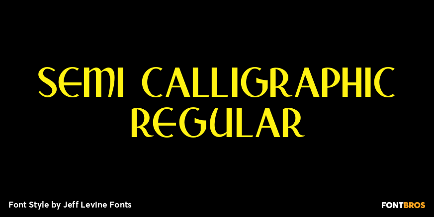 Semi Calligraphic Regular Font Poster #1