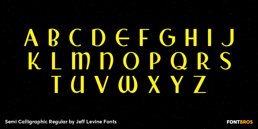 Semi Calligraphic Regular Font Poster #2