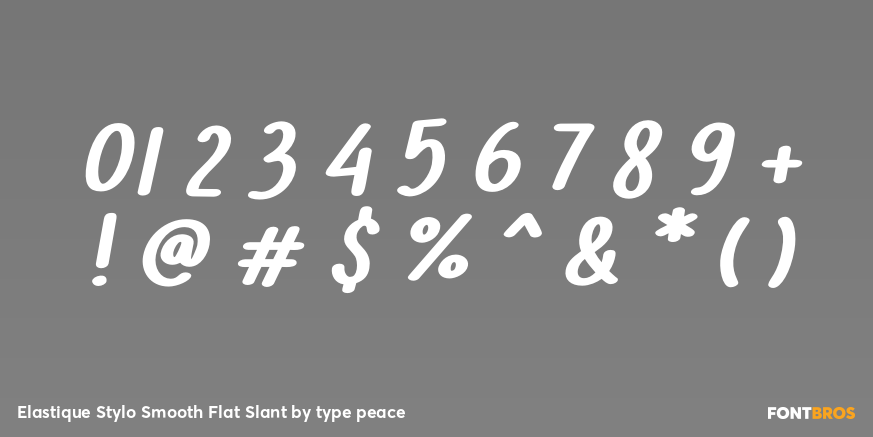 Elastique Stylo Smooth Flat Slant Font Poster #1