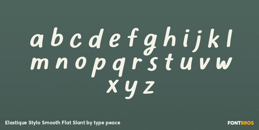 Elastique Stylo Smooth Flat Slant Font Poster #3