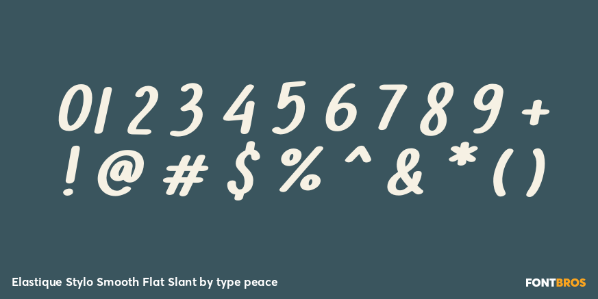Elastique Stylo Smooth Flat Slant Font Poster #4