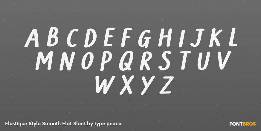 Elastique Stylo Smooth Flat Slant Font Poster #1
