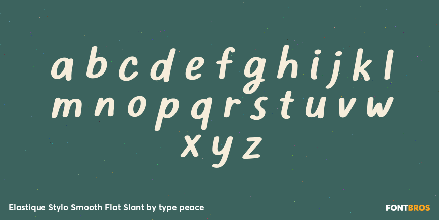 Elastique Stylo Smooth Flat Slant Font Poster #1