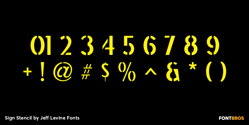 Sign Stencil Font Poster #4