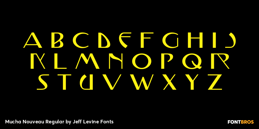 Mucha Nouveau Regular Font Poster #2