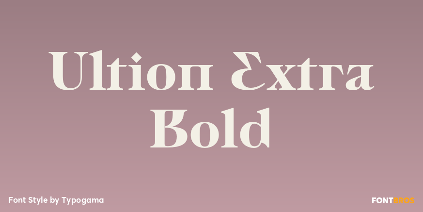 Ultion Extra Bold Poster