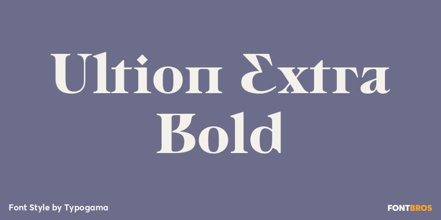 Ultion Extra Bold Poster