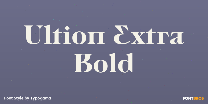 Ultion Extra Bold Poster