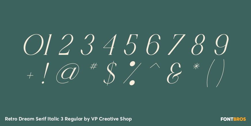 Retro Dream Serif Italic 3 Regular Font Poster #4