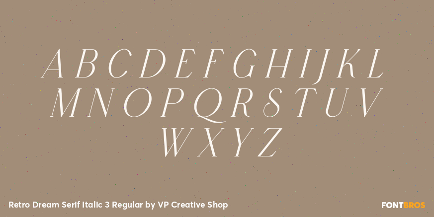 Retro Dream Serif Italic 3 Regular Font Poster #2