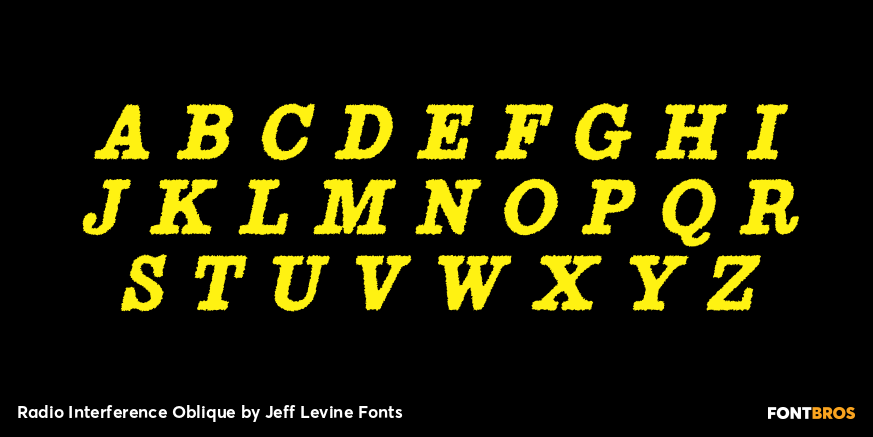 Radio Interference Oblique Font Poster #1
