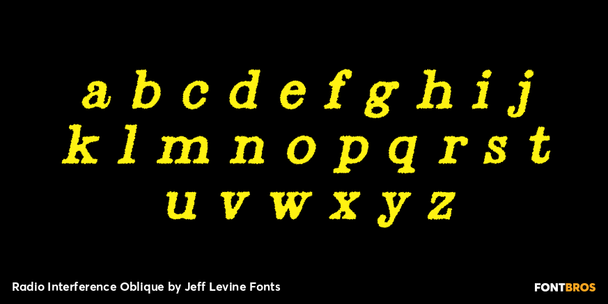 Radio Interference Oblique Font Poster #1