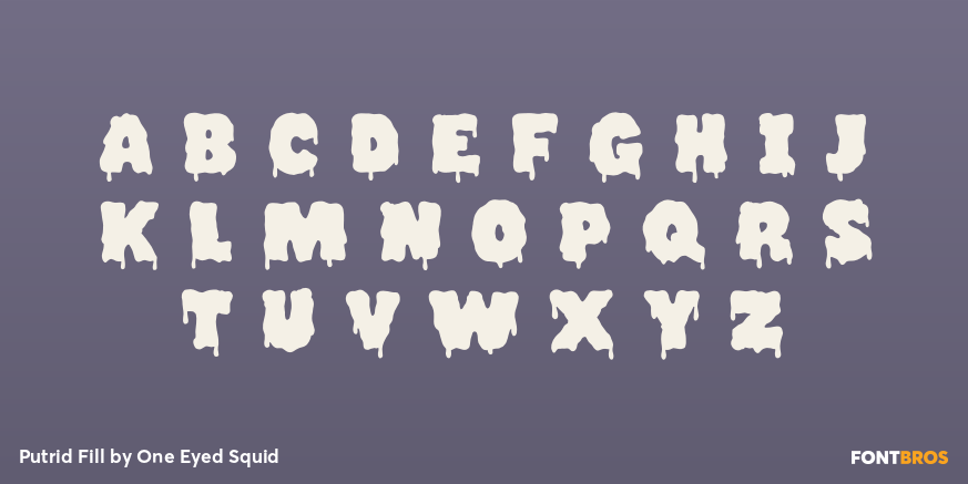 Putrid Fill Font Poster #2
