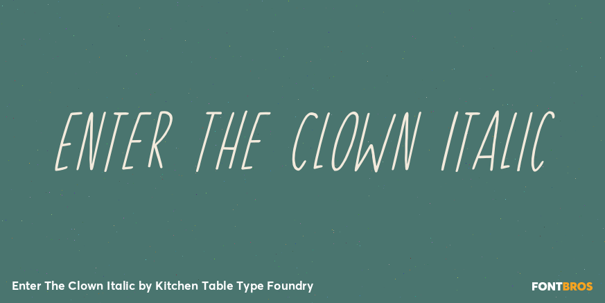 Enter The Clown Italic Font Poster #1