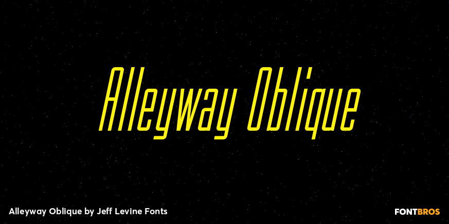 Alleyway Oblique Font Poster #1