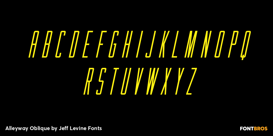 Alleyway Oblique Font Poster #2