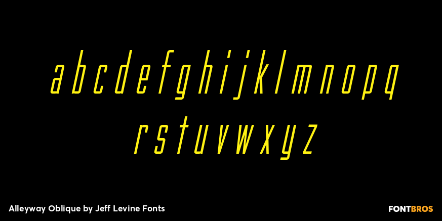 Alleyway Oblique Font Poster #3