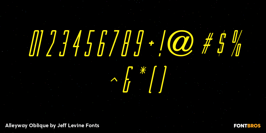 Alleyway Oblique Font Poster #4