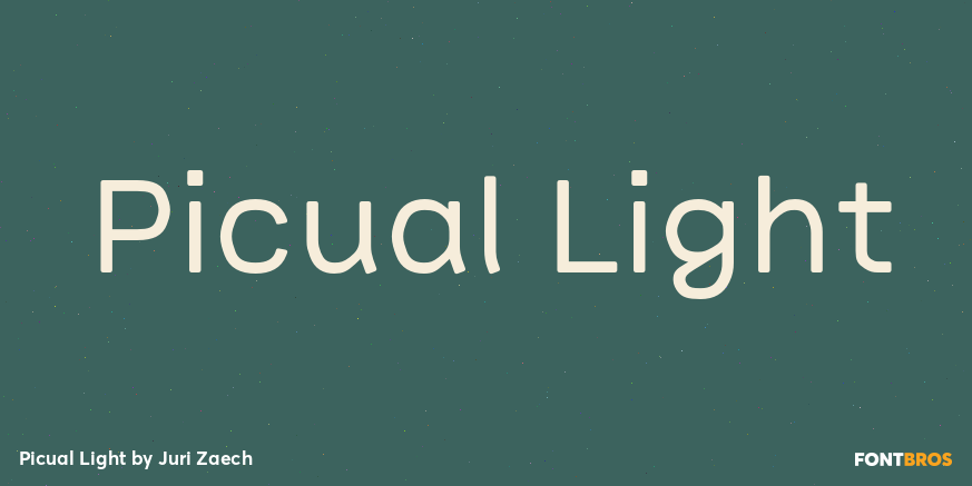 Picual Light Font Poster