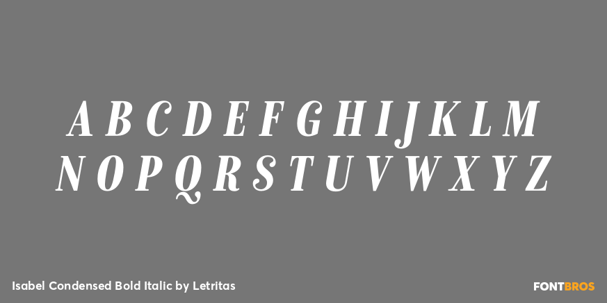 Isabel Condensed Bold Italic Font Poster #2