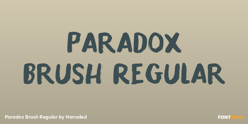 Paradox Brush Regular Font Poster #1
