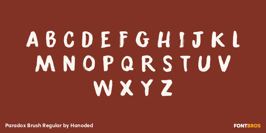 Paradox Brush Regular Font Poster #3