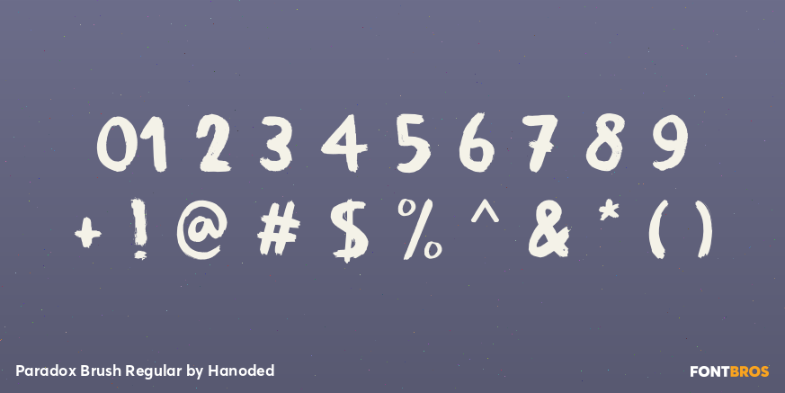 Paradox Brush Regular Font Poster #4