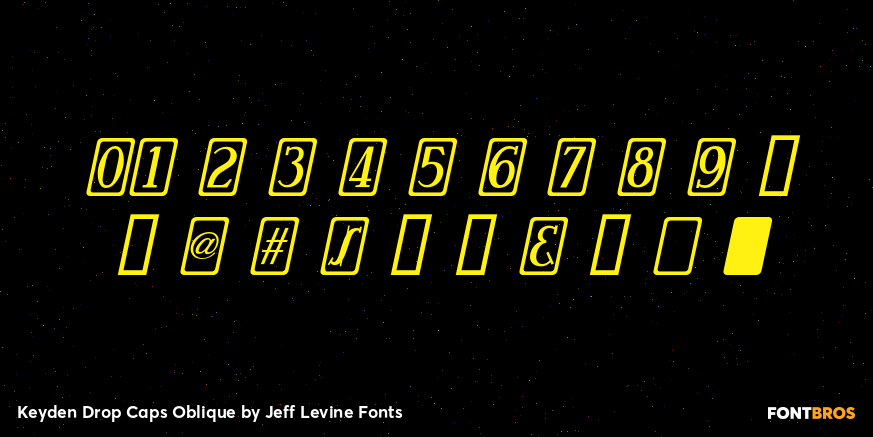 Keyden Drop Caps Oblique Font Poster #4