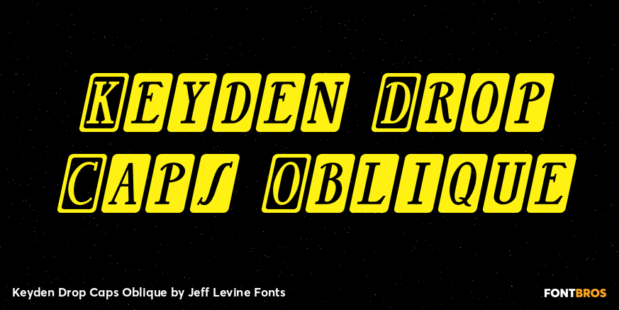 Keyden Drop Caps Oblique Poster