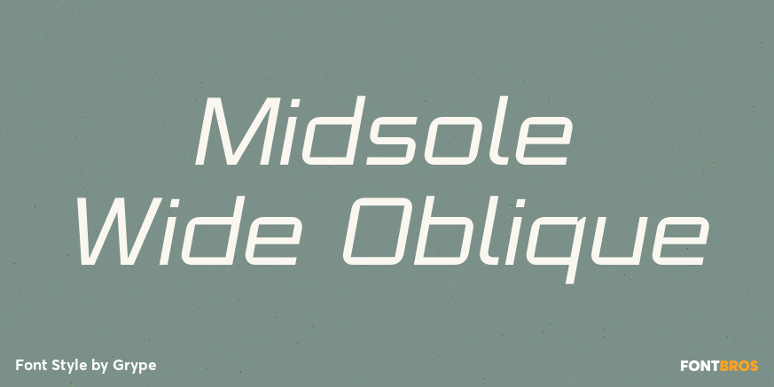 Midsole Wide Oblique Font Poster #1
