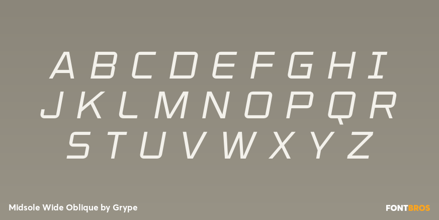 Midsole Wide Oblique Font Poster #2