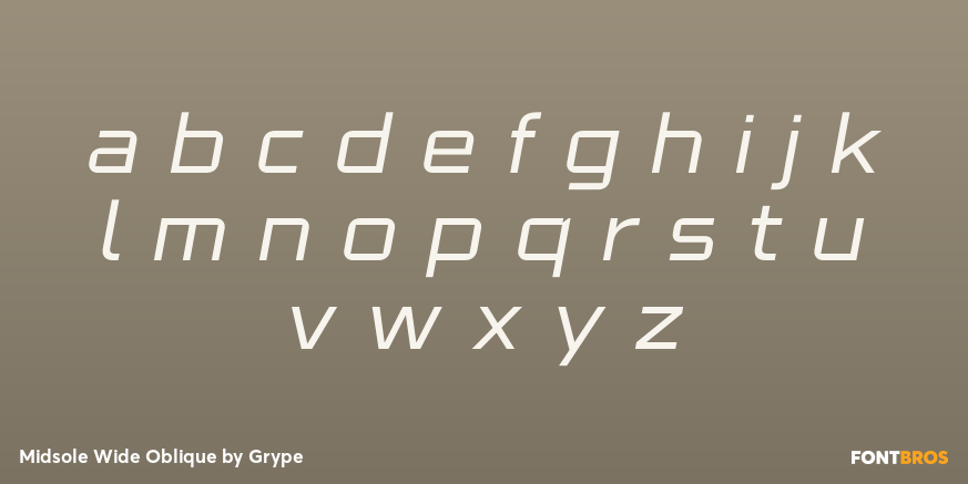 Midsole Wide Oblique Font Poster #3