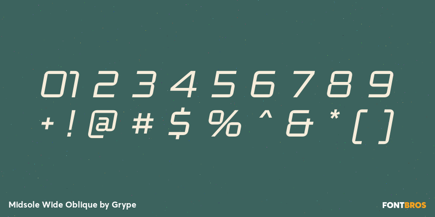 Midsole Wide Oblique Font Poster #4