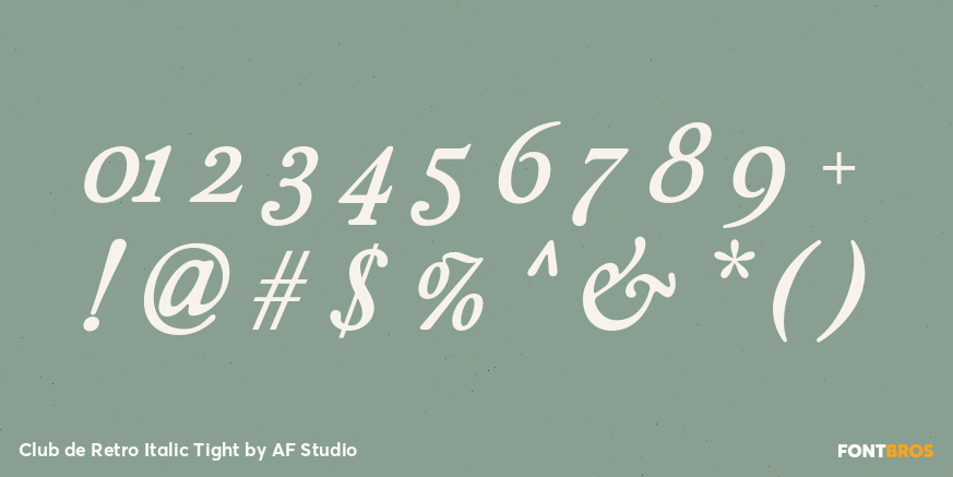 Club de Retro Italic Tight Font Poster #4