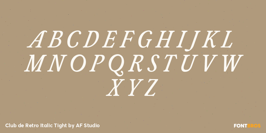 Club de Retro Italic Tight Font Poster #2