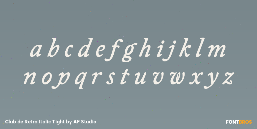 Club de Retro Italic Tight Font Poster #3