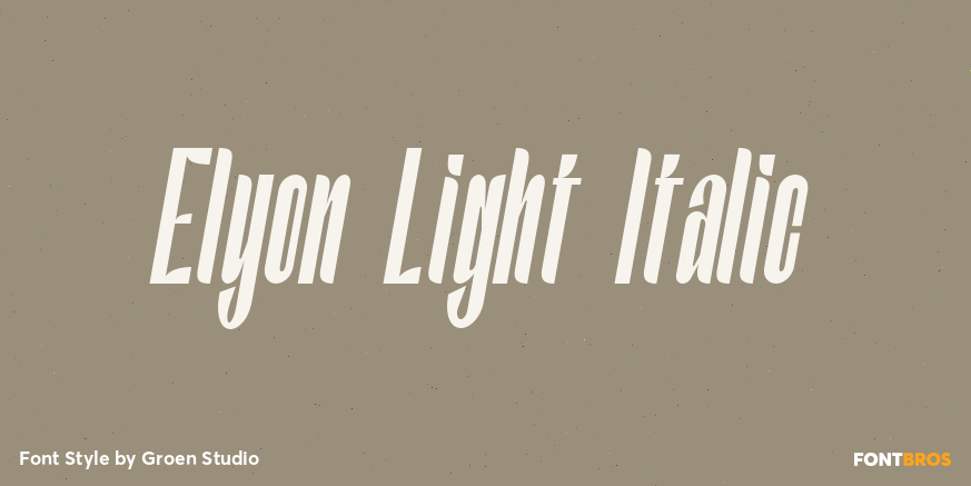 Elyon Light Italic Poster