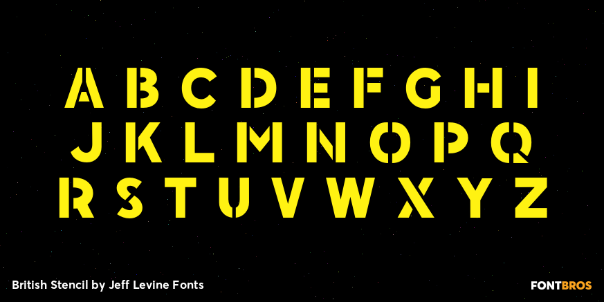 British Stencil Font Poster #2